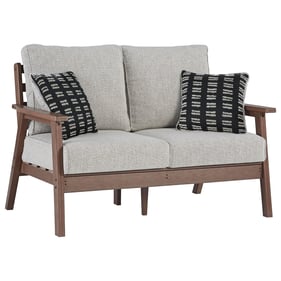 Ashley Furniture Emmeline Beige Brown Loveseat With Cushion