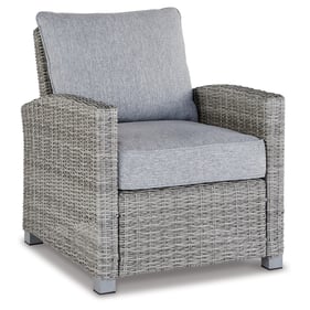 Ashley Furniture Naples Beach Light Gray Outdoor Lounge Chair With Cushion