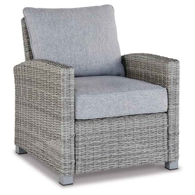 Ashley Furniture Naples Beach Light Gray Outdoor Lounge Chair With Cushion P439-820