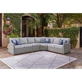 Ashley Furniture Naples Beach Light Gray 4pc Outdoor Sectional