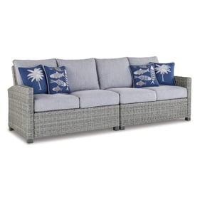 Ashley Furniture Naples Beach Light Gray RAF And LAF Loveseat With Cushion