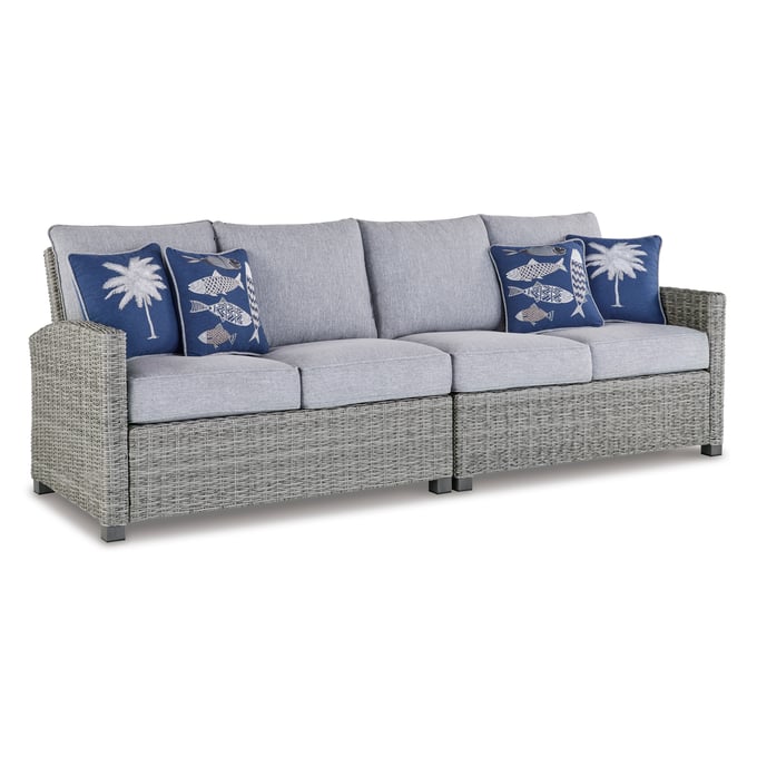 Ashley Furniture Naples Beach Light Gray RAF And LAF Loveseat With Cushion P439-854