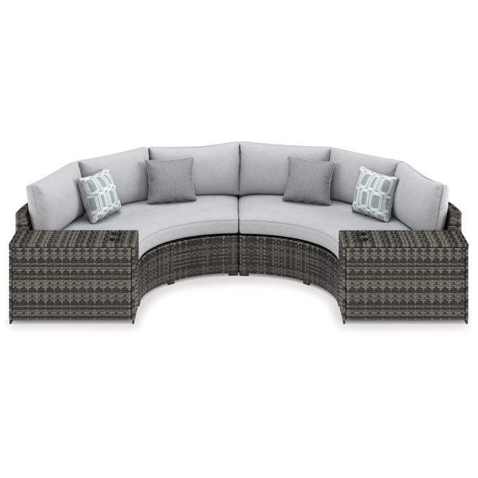 Ashley Furniture Harbor Court Gray 4pc Outdoor Sectional P459P7