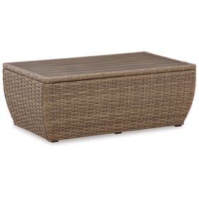 Ashley Furniture Sandy Bloom Beige Rectangular Cocktail Table