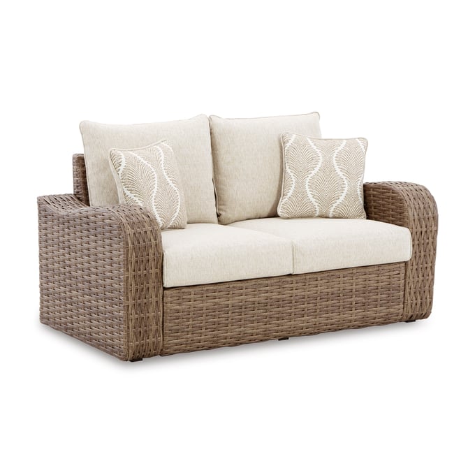 Ashley Furniture Sandy Bloom Beige Loveseat With Cushion P507-835