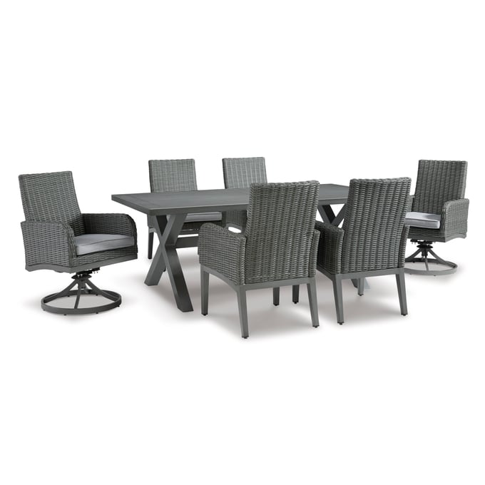 Ashley Furniture Elite Park Gray 7pc Outdoor Dining Set P518-OUT-DR-S2