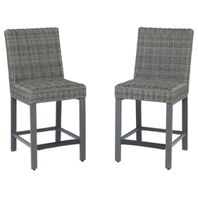 2 Ashley Furniture Palazzo Gray Tall Barstools