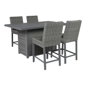 Ashley Furniture Palazzo Casual Gray 5pc Outdoor Bar Set