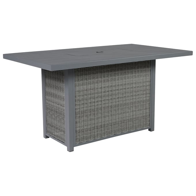 Ashley Furniture Palazzo Gray Rectangle Bar Table With Fire Pit P520-665