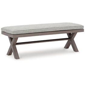 Ashley Furniture Hillside Barn Gray Brown Bench With Cushion