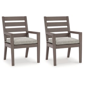 2 Ashley Furniture Hillside Barn Gray Brown Arm Chairs With Cushion