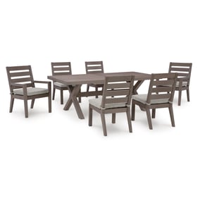 Ashley Furniture Hillside Barn Gray Brown 7pc Outdoor Dining Set