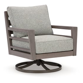 Ashley Furniture Hillside Barn Gray Brown Swivel Lounge With Cushion