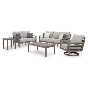 Ashley Furniture Hillside Barn Gray Brown 5pc Outdoor Seating Set