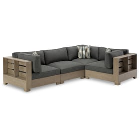 Ashley Furniture Citrine Park Brown 4pc Outdoor Sectional