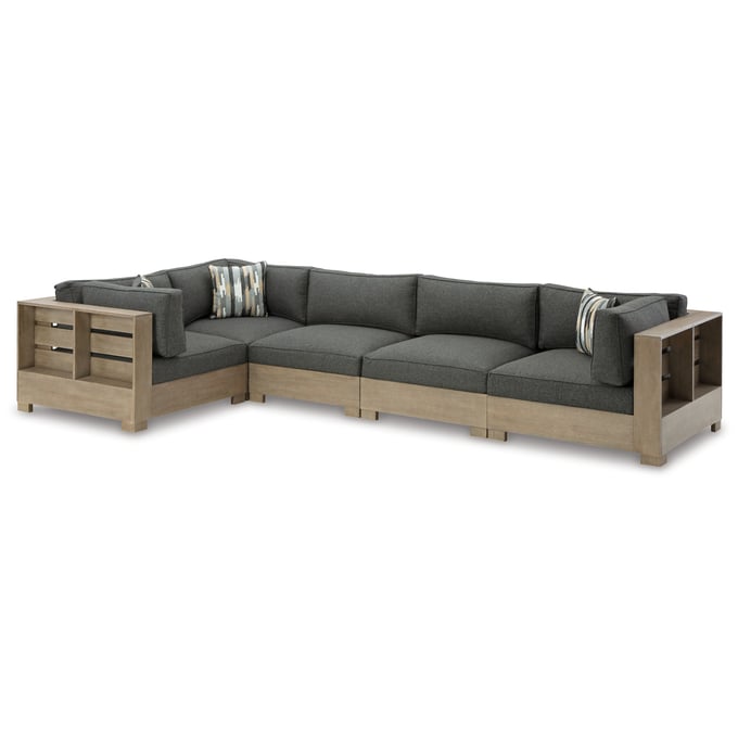 Ashley Furniture Citrine Park Brown 5pc Outdoor Sectional P660P6