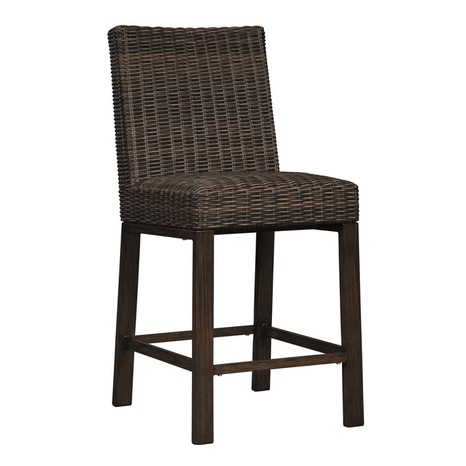 2 Ashley Furniture Paradise Trail Medium Brown Barstools P750-130