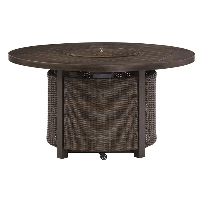 Ashley Furniture Paradise Trail Medium Brown Round Fire Pit Table P750-776