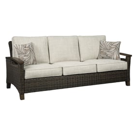 Ashley Furniture Paradise Trail Medium Brown Sofa With Cushion