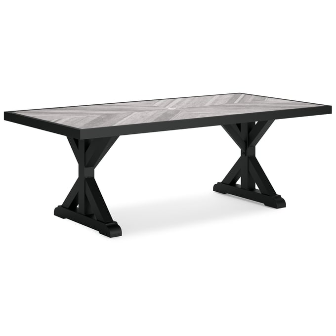 Ashley Furniture Beachcroft Black Light Gray Dining Table P792-625