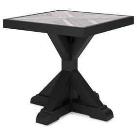 Ashley Furniture Beachcroft Casual Black Light Gray Square End Table