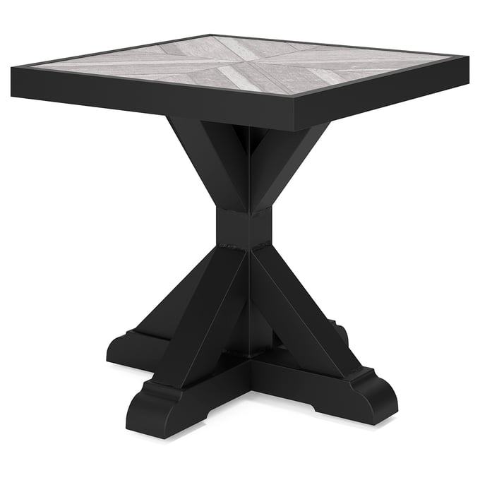 Ashley Furniture Beachcroft Casual Black Light Gray Square End Table P792-702