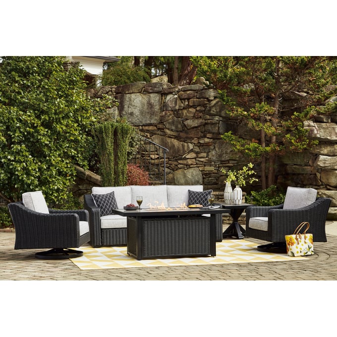 Ashley Furniture Beachcroft Light Gray 5pc Outdoor Seating Set P792-OUT-LR-S1