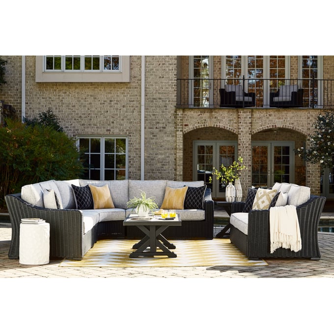 Ashley Furniture Beachcroft Light Gray 6pc Outdoor Sectional P792-OUT-SEC-S1