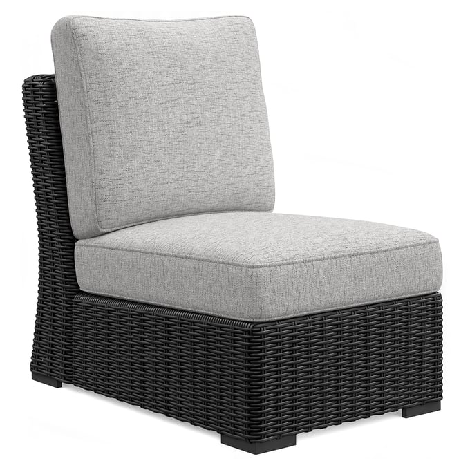 Ashley Furniture Beachcroft Black Light Gray Armless Chair P792-846