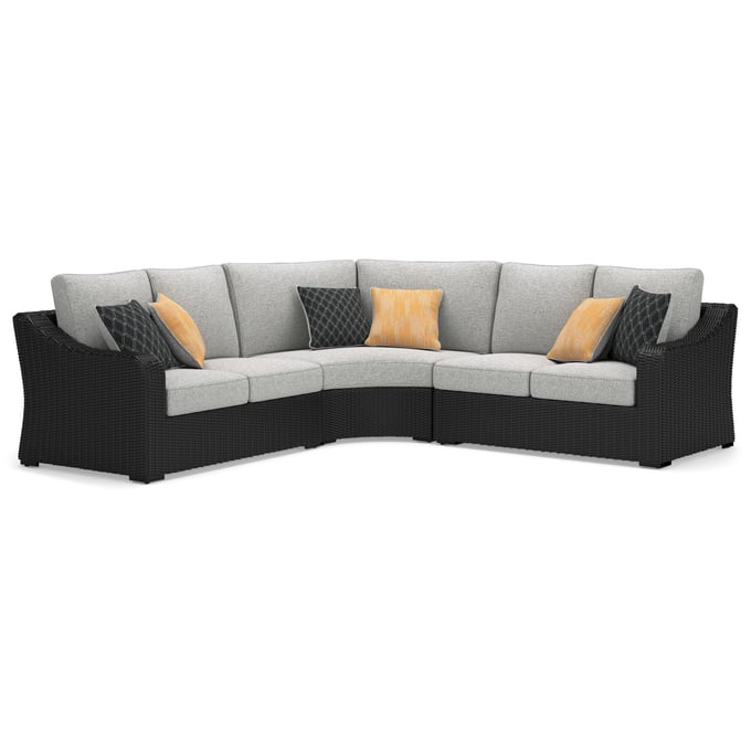 Ashley Furniture Beachcroft Light Gray 3pc Outdoor Sectional P792P1