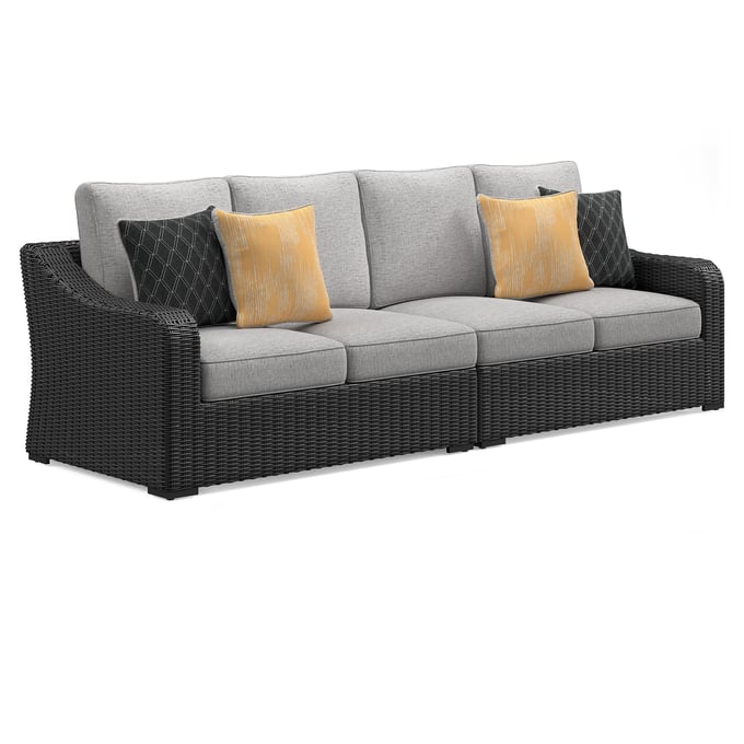 Ashley Furniture Beachcroft Black Light Gray RAF LAF Loveseat P792-854