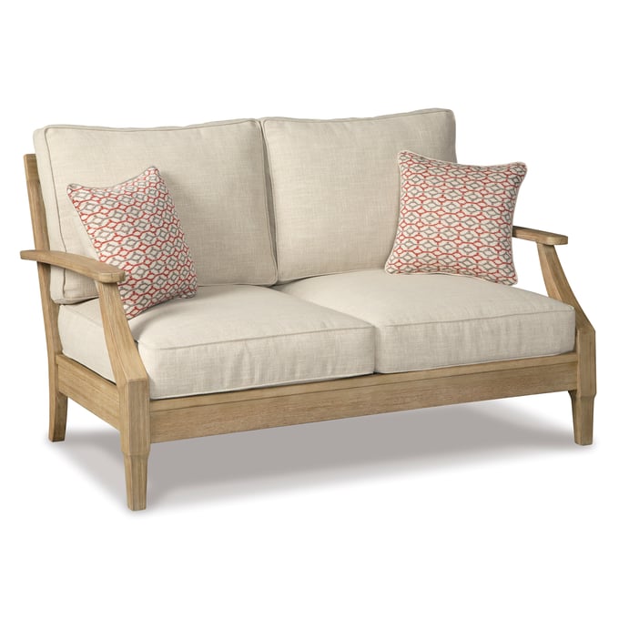 Ashley Furniture Clare View Beige Wood Loveseat P801-835