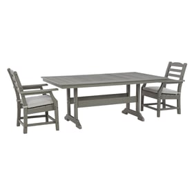 Ashley Furniture Visola Gray 3pc Outdoor Dining Set