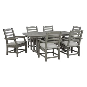 Ashley Furniture Visola Gray 7pc Outdoor Dining Set