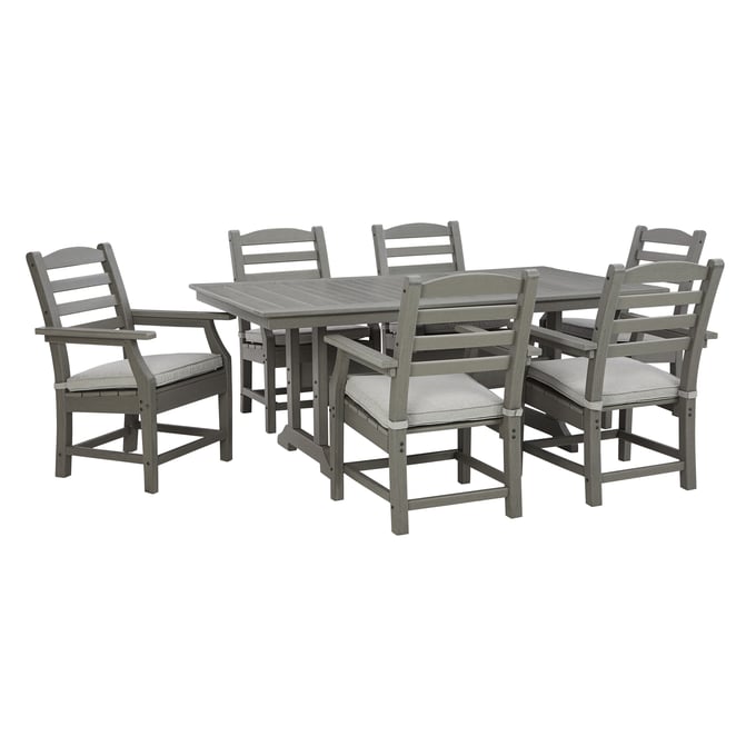 Ashley Furniture Visola Gray 7pc Outdoor Dining Set P802-ODS-S3