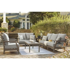 Ashley Furniture Visola Gray 6pc Outdoor Seating Set