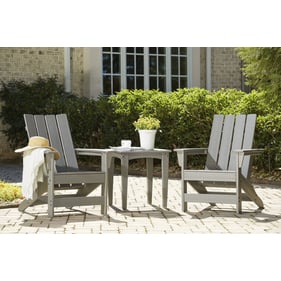 Ashley Furniture Visola Gray 3pc Outdoor Seating Set With End Table