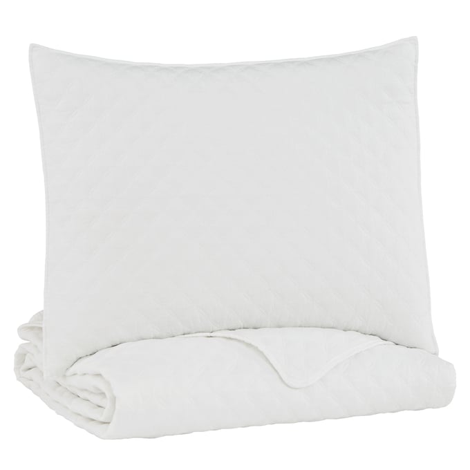 Ashley Furniture Ryter White Twin Coverlet Set Q721001T