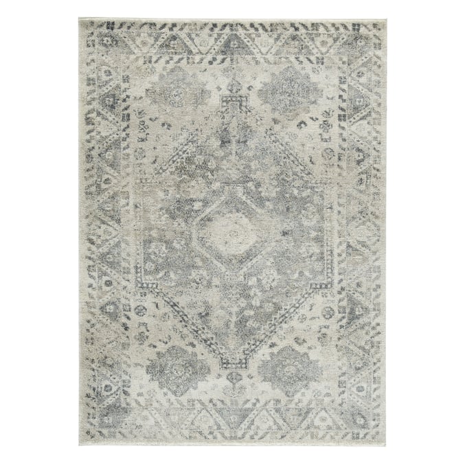 Ashley Furniture Precia Gray Cream Medium Rug R404132