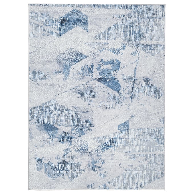 Ashley Furniture Haddam Blue Gray Cream Large Rug R405461