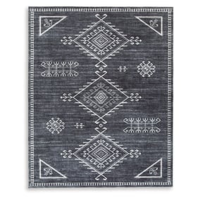 Ashley Furniture Arloman Black Cream Gray Large Rug