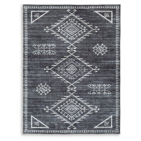 Ashley Furniture Arloman Black Cream Gray Medium Rug