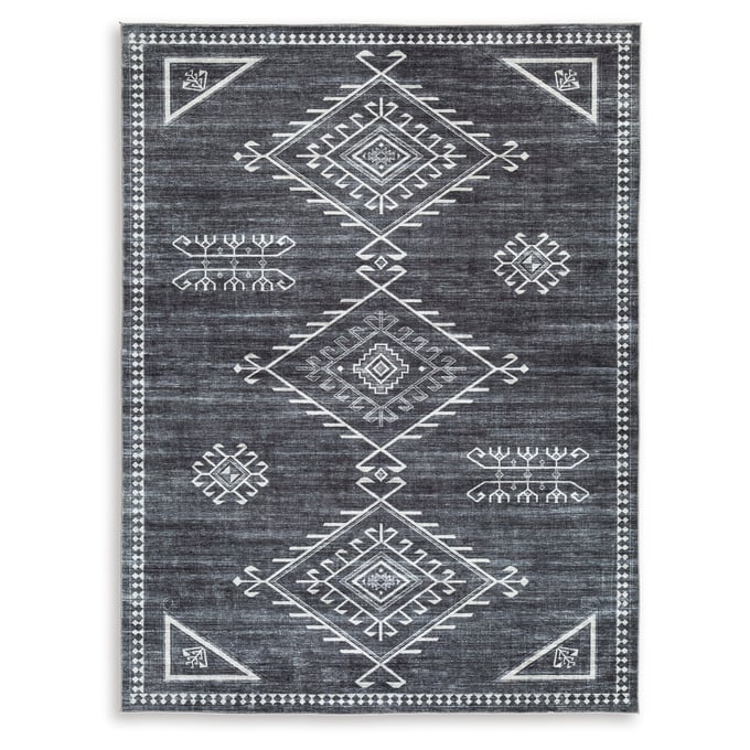 Ashley Furniture Arloman Black Cream Gray Medium Rug R405932