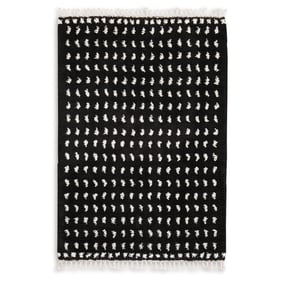 Ashley Furniture Minston Black White Medium Rug