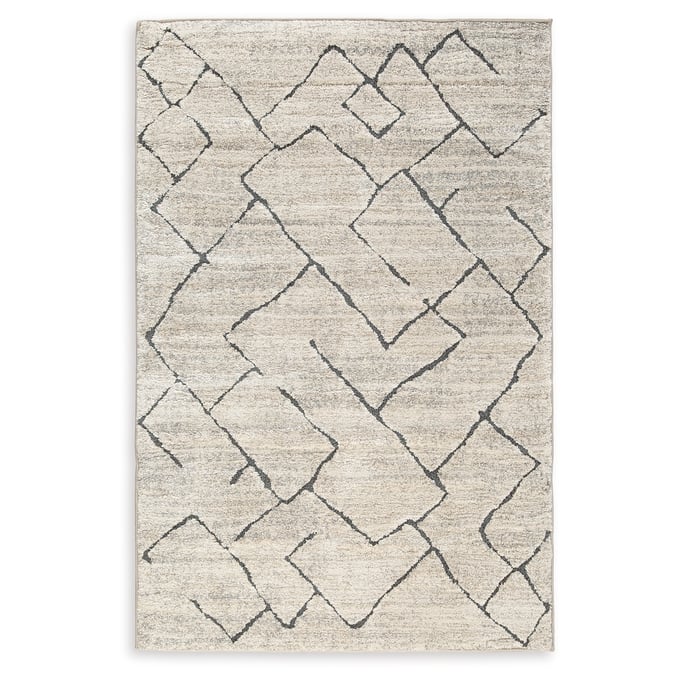 Ashley Furniture Ashbertly Gray Cream Large Rug R406001