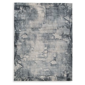 Ashley Furniture Langrich Blue Gray Cream Medium Rug