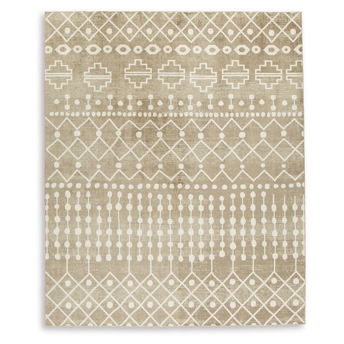 Ashley Furniture Bunchly Tan Brown Cream Large Rug R406221