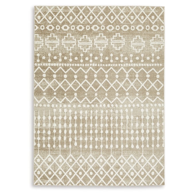 Ashley Furniture Bunchly Tan Brown Cream Medium Rug R406222