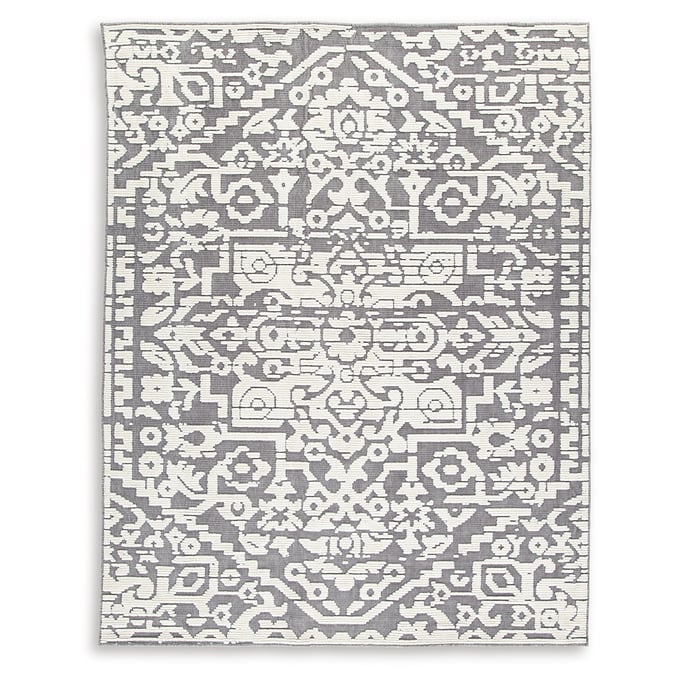 Ashley Furniture Oddetteley Gray Ivory Large Rug R406261