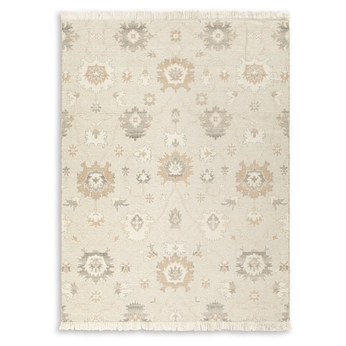 Ashley Furniture Calkin Linen Gray Caramel Large Rug R406391